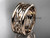 14kt rose gold celtic trinity knot wedding band, engagement ring CT7293GA