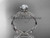 14kt white gold diamond wedding ring, engagement ring, engagement set with a "Forever One" Moissanite center stone ADLR132S
