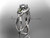 Tulip Flower Engagement Ring, 14kt White Gold Ring with Peridots and Diamonds ADLR226 Tulip Flower Engagement Ring, 14kt White Gold Ring with Peridots and Diamonds ADLR226