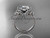 14kt white gold diamond celtic trinity knot wedding ring, engagement ring with Cushion Cut Moissanite CT7148 14kt white gold diamond celtic trinity knot wedding ring, engagement ring with Cushion Cut Moissanite CT7148