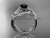 Exquisite Leaf and Vine Wedding Set, Black Diamond Engagement Ring with Stacking Diamond Ring ADLR222S