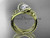 14k yellow gold leaf and flower diamond unique engagement set, wedding ring with a "Forever One" Moissanite center stone ADLR369S 14k yellow gold leaf and flower diamond unique engagement set, wedding ring with a "Forever One" Moissanite center stone ADLR369S