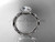 Artisan Leaf Wedding Ring, Platinum Handcrafted Halo Diamond Ring ADLR337
