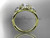 14kt yellow gold diamond engagement ring,  wedding ring ADLR321