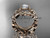 14k rose gold diamond floral wedding set, engagement set with a "Forever One" Moissanite center stone ADLR216S 14k rose gold diamond floral wedding set, engagement set with a "Forever One" Moissanite center stone ADLR216S