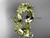 14kt yellow gold diamond flower wedding ring, engagement ring, wedding band ADLR191B