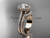 14kt rose gold diamond floral wedding set, engagement ring ADLR101S