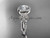 Platinum diamond floral wedding ring, engagement ring with a "Forever One" Moissanite center stone ADLR127