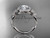 Platinum diamond floral wedding ring, engagement ring with a "Forever One" Moissanite center stone ADLR127