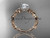 14kt rose gold celtic trinity knot engagement ring, wedding ring CT759
