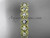 14k yellow gold white sapphire flower wedding ring, engagement ring, wedding band ADLR345