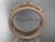 14kt rose gold celtic trinity knot wedding band, matte finish wedding band, engagement ring CT7233G