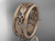14kt rose gold celtic trinity knot wedding band, matte finish wedding band, engagement ring CT7233G