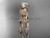 14kt rose gold diamond floral, leaf and vine wedding ring, engagement ring with "Forever One" Moissanite center stone ADLR66