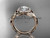 14kt rose gold diamond leaf and vine wedding ring, engagement ring ADLR328 14kt rose gold diamond leaf and vine wedding ring, engagement ring ADLR328
