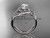platinum diamond celtic trinity knot wedding ring, engagement ring with a "Forever One" Moissanite center stone CT7320