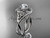 platinum diamond celtic trinity knot wedding ring, engagement ring with a "Forever One" Moissanite center stone CT7320