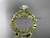 14kt yellow gold diamond celtic trinity knot wedding ring, engagement set CT7248S