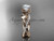 14kt rose gold diamond leaf and vine wedding ring, engagement ring with "Forever One" Moissanite center stone ADLR70
