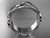 Leaf and Vine Wedding Band, 14kt White Gold Artisan Ring ADLR252G