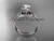 14kt white gold diamond celtic trinity knot wedding ring, engagement ring CT7240