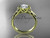 14kt yellow gold diamond unique engagement ring, wedding ring, bow ring, ADER154