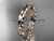 Beautiful Leaf Pattern Wedding Band, 14kt Rose Gold Marriage Ring ADLR35B Beautiful Leaf Pattern Wedding Band, 14kt Rose Gold Marriage Ring ADLR35B