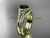 Luxury Celtic Wedding Set, 14kt Yellow Gold Black Diamond Trinity Knot Bridal Ring CT7108S Luxury Celtic Wedding Set, 14kt Yellow Gold Black Diamond Trinity Knot Bridal Ring CT7108S