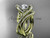 14kt yellow gold diamond celtic trinity knot wedding ring, engagement set CT7369S