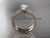 14kt rose gold diamond unique engagement set, wedding ring with "Forever One" Moissanite center stone ADER86S