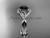 platinum diamond celtic trinity knot wedding ring, engagement ring with a Black Diamond center stone CT7390
