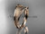 14kt rose gold leaf and vine wedding ring, engagement ring, wedding band ADLR60B