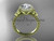 14kt yellow gold diamond celtic trinity knot wedding ring, engagement ring CT7157
