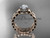 Elegant Leaf Wedding Set, 14kt Rose Gold Engagement Ring ADLR35S Elegant Leaf Wedding Set, 14kt Rose Gold Engagement Ring ADLR35S
