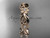 14kt rose gold diamond flower wedding ring, engagement ring, wedding band ADLR191B