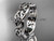 platinum celtic trinity knot wedding band, triquetra ring, engagement ring CT7392G