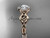14kt rose gold diamond celtic trinity knot wedding ring, engagement ring with a "Forever One" Moissanite center stone CT7219 14kt rose gold diamond celtic trinity knot wedding ring, engagement ring with a "Forever One" Moissanite center stone CT7219