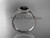 platinum wedding ring, engagement ring with a Black Diamond center stone ADLR389
