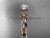 14kt rose gold diamond leaf and vine wedding ring, engagement ring ADLR214