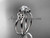 14kt white gold celtic trinity knot wedding ring, engagement ring with a "Forever One" Moissanite center stone CT7130 14kt white gold celtic trinity knot wedding ring, engagement ring with a "Forever One" Moissanite center stone CT7130
