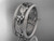 14kt white gold celtic trinity knot wedding band, engagement ring CT7233GM