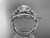 platinum diamond floral wedding ring, engagement ring with a double matching band ADLR127S