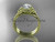 14kt yellow gold celtic trinity knot wedding ring, engagement set with a "Forever One" Moissanite center stone CT7322S