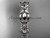platinum leaf and vine wedding band,engagement ring ADLR152G