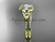 14kt yellow gold diamond floral wedding ring, engagement set ADLR126S