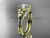 14kt yellow gold diamond floral wedding ring, engagement set ADLR126S