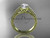 1 Carat Lab Grown Diamond Engagement Ring Round Brilliant CVD Diamond Ring 14K Yellow Gold Minimalist Ring 4 Prong Milgrain Ring