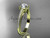 1 Carat Lab Grown Diamond Engagement Ring Round Brilliant CVD Diamond Ring 14K Yellow Gold Minimalist Ring 4 Prong Milgrain Ring
