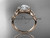 14kt rose gold diamond celtic trinity knot wedding ring, engagement ring CT7219