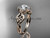 14kt rose gold diamond celtic trinity knot wedding ring, engagement ring CT7219